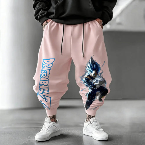 Dragon Ball jogging pants - Vegeta Super Saiyan Blue pink