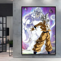 Goku and Oozaru white on purple background