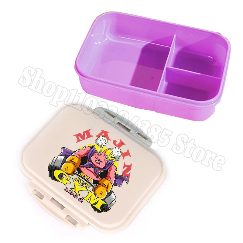 Dragon Ball im Fach Snack-Box - Majin Buu und rosa Schriftzug