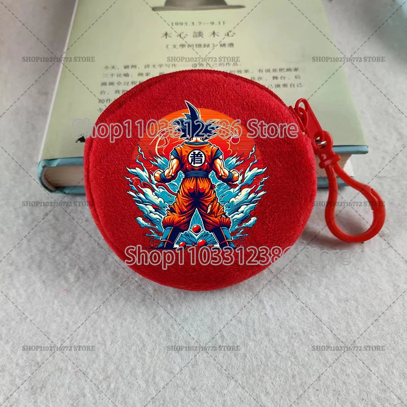 Porte-monnaie rond coloré Dragon Ball Goku et Shenron