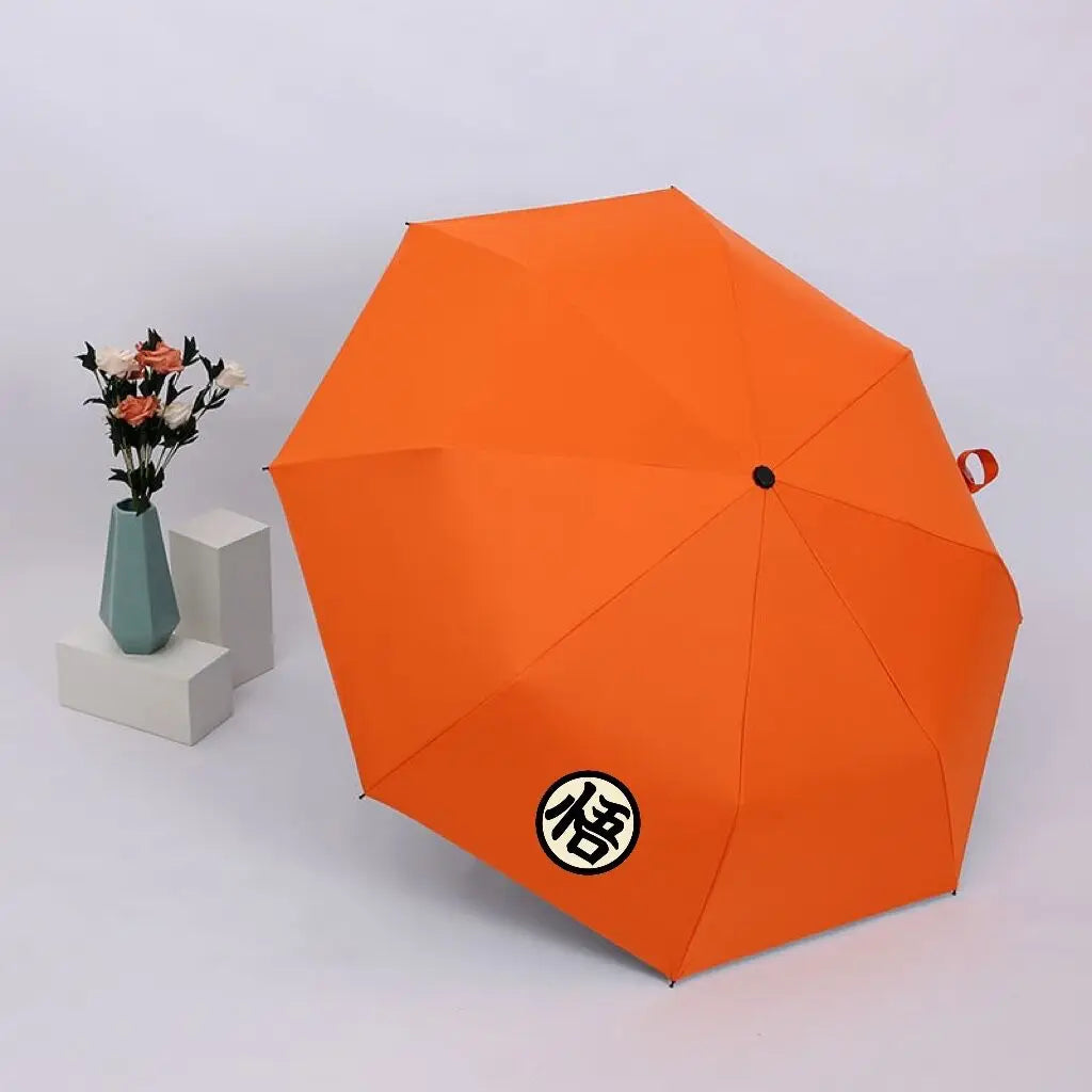 Dragon Ball folding umbrella - Goku symbol orange