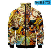 transformations de Goku en collage