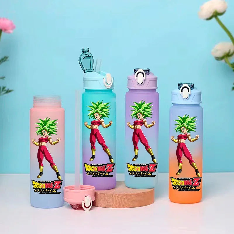 Pink Dragon Ball water bottle - Goku Ultra Instinct shirtless