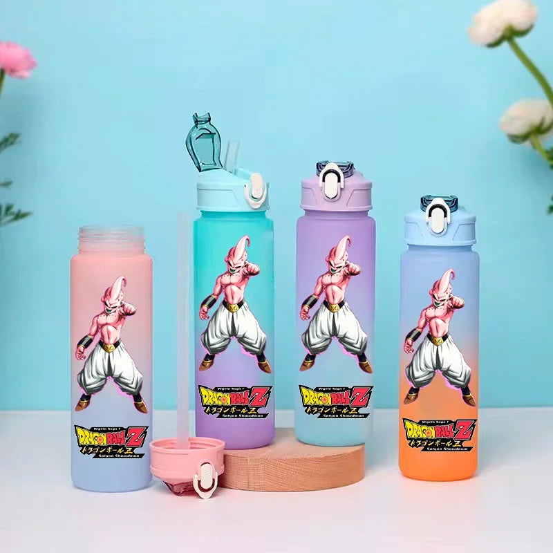 Pink Dragon Ball water bottle - Goku Ultra Instinct shirtless