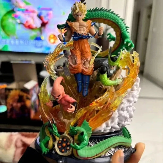 Static Dragon Ball - Goku Super Saiyan con Shenron avvolto