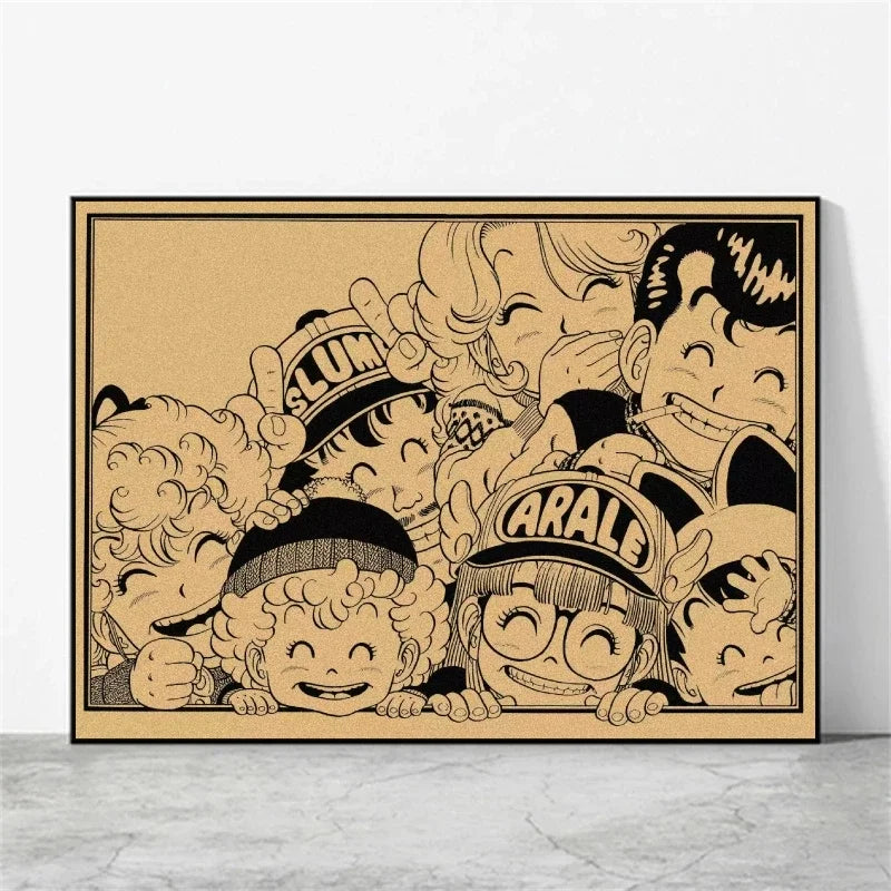 Affiches rétro - Goku enfant et couvertures Dragon Ball