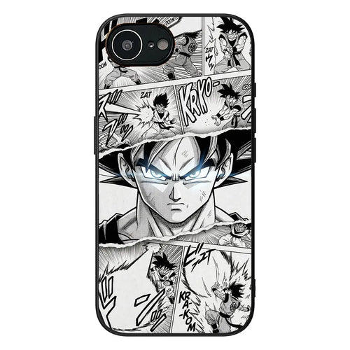 Dragon Ball Handykoffer - Goku in schwarz-weißen Mangafällen