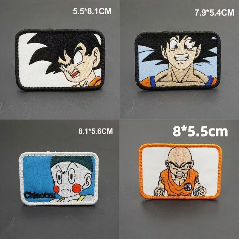 Écusson brodé Dragon Ball - Portrait de Goku en colère