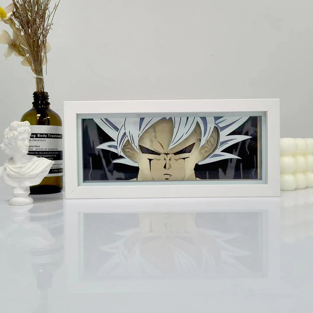 Quadro luminoso viola Dragon Ball - Goku Ultra Istinto sguardo