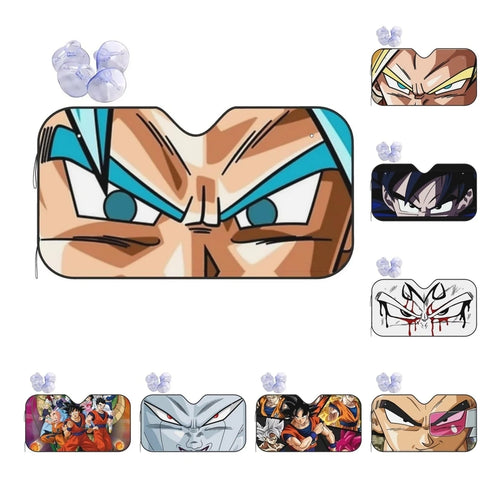 Car sunshade Dragon Ball looks of Saiyan warriors