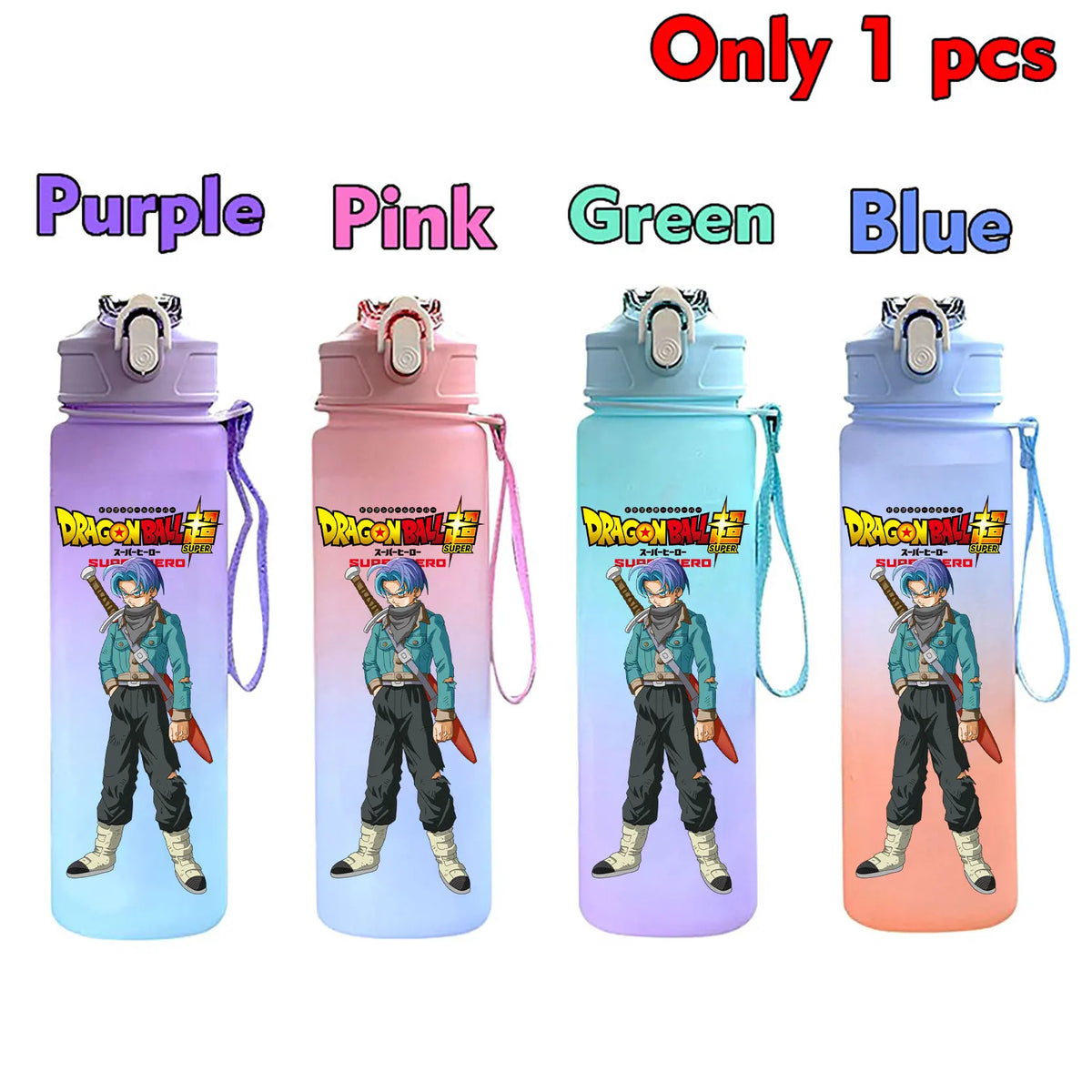 750 ml Dragon Ball bottle - Goku Vegeta and Trunks