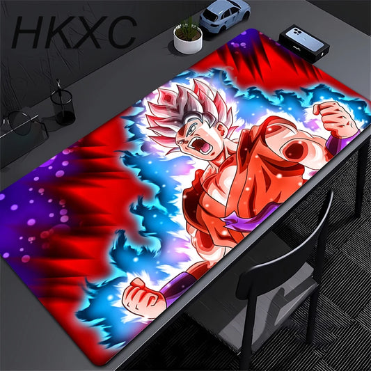 Tapis de souris Dragon Ball - Goku Ultra Instinct aux éclairs rouges et bleus