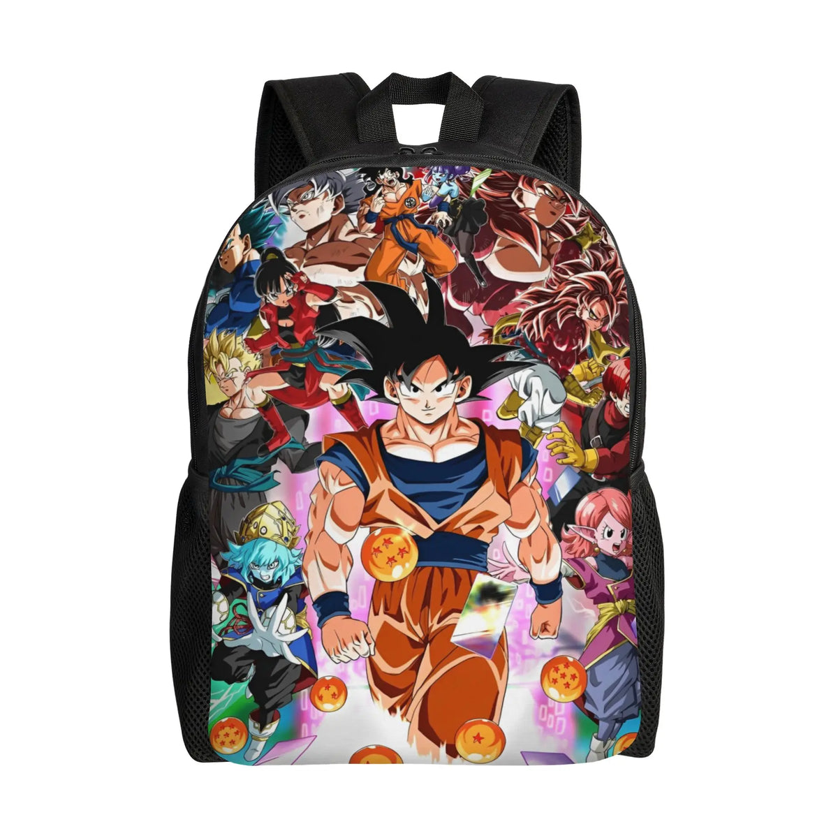 Schwarzer Rucksack Dragon Ball - Goku und Kamehameha ray blue