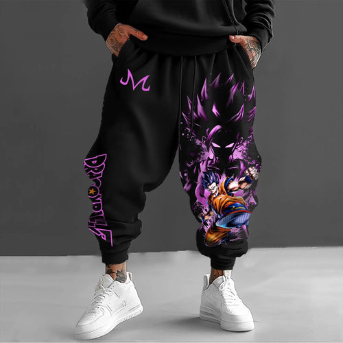 Schwarze Jogginghose Dragon Ball - Vegeta Ultra Ego und ein lila