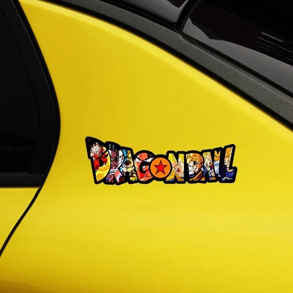 Sticker pour voiture Dragon Ball - logo aux portraits des personnages