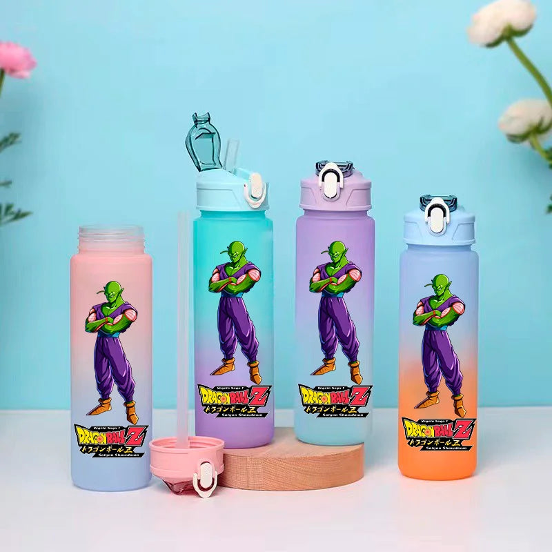 Borraccia pastello con laccetto Dragon Ball - Goku e trasformazioni Saiyan