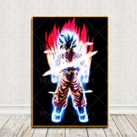 Goku and red and blue aura