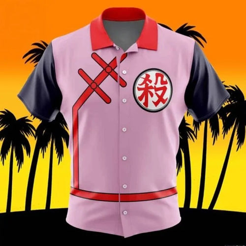 Dragon Ball Pink Short Sleeve Shirt - Tao Pai Pai outfit