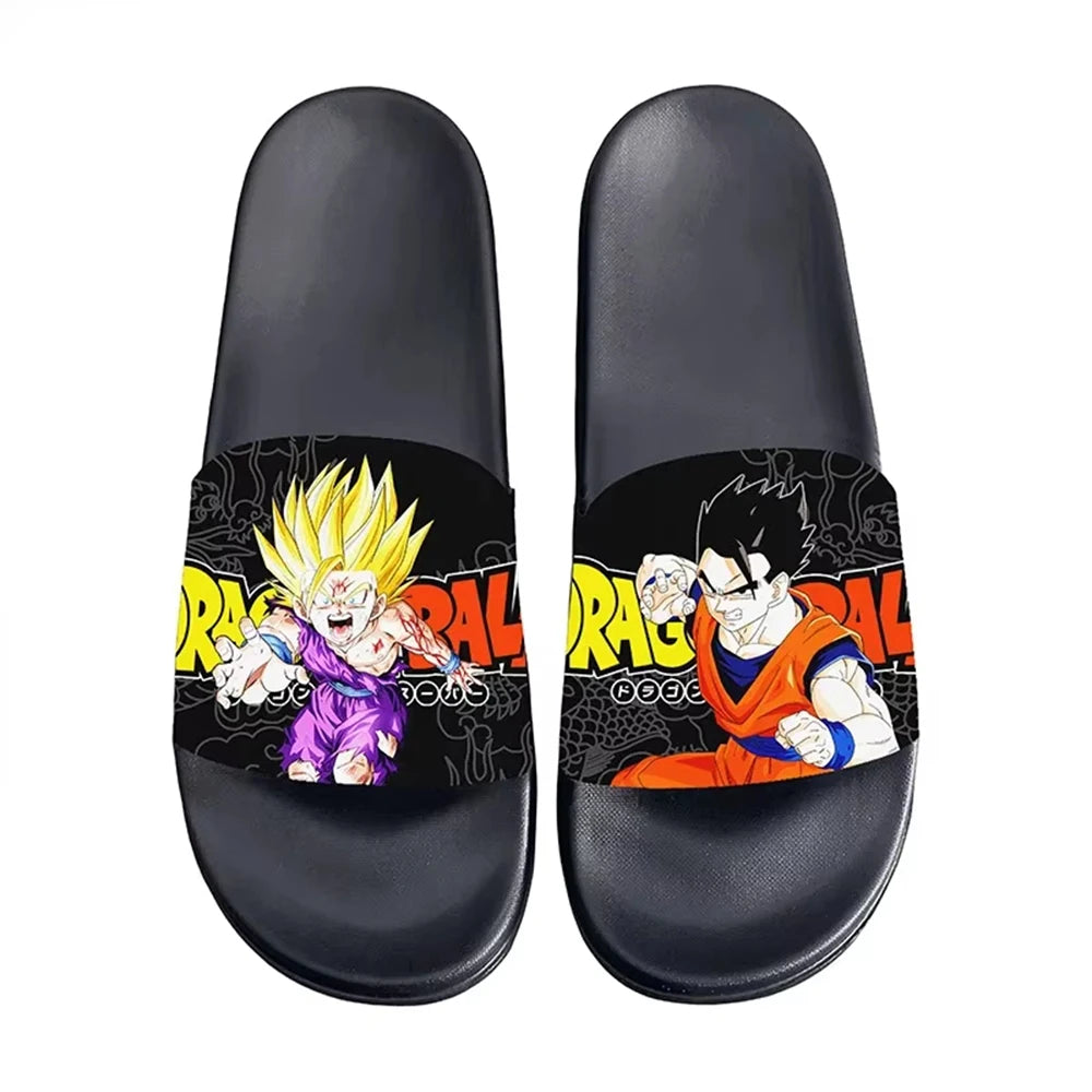 Ciabatte Dragon Ball - Goku bambino col bastone e sulla nuvola
