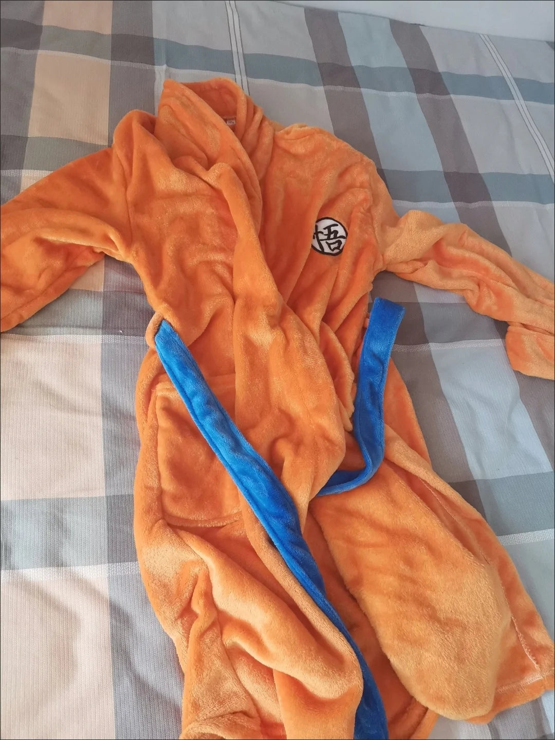 Dragon Ball oranje badjas - kanji Go en blauwe riem