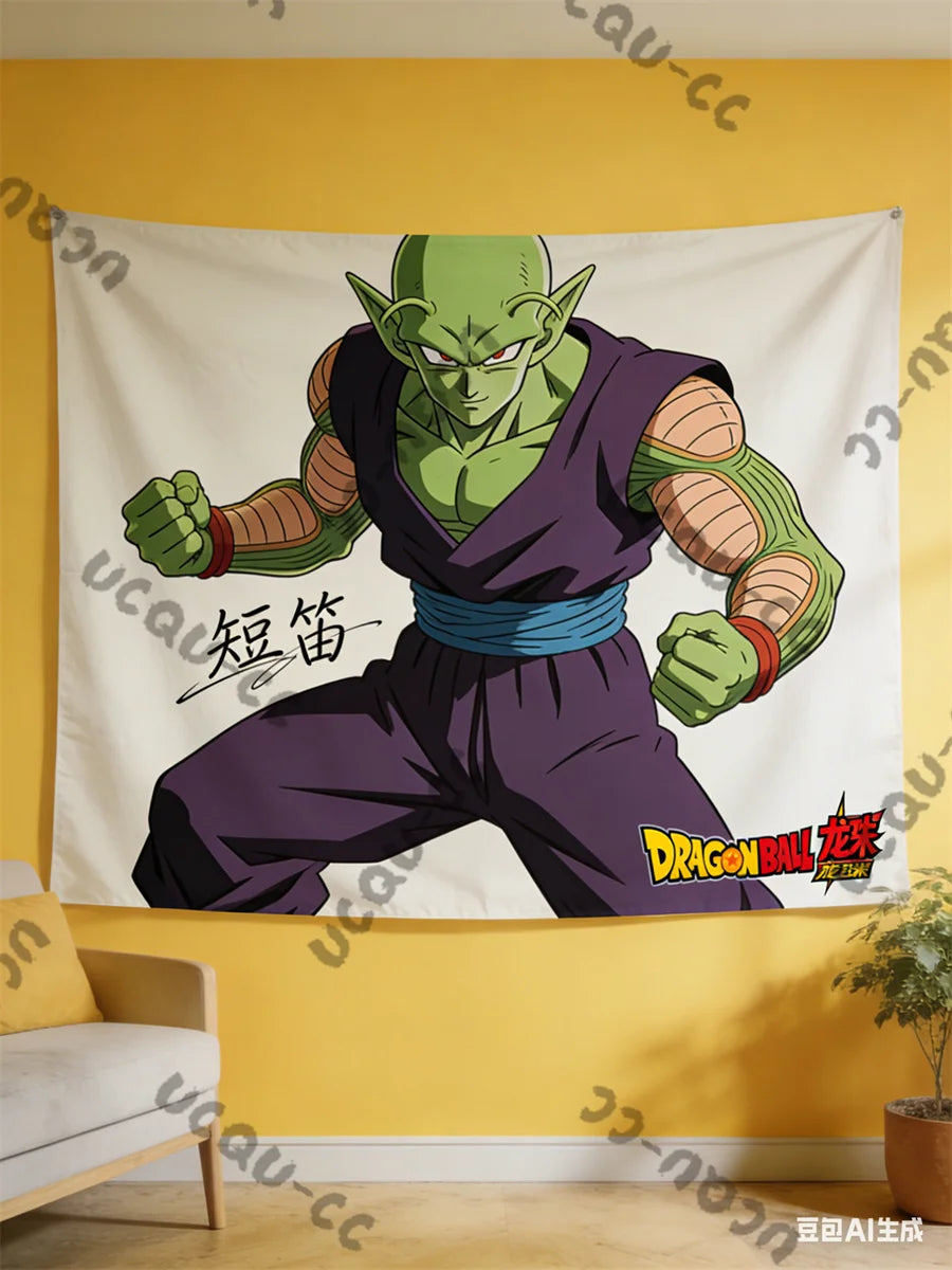 Dragon Ball Wand hängend - Goku in schwarzen und orangen Mangaboxen