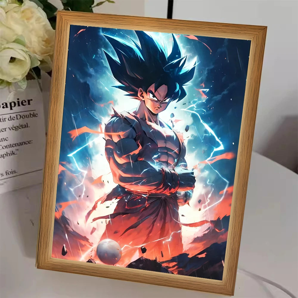 Dragon Ball Lichtrahmen - Goku und Kristallkugeln