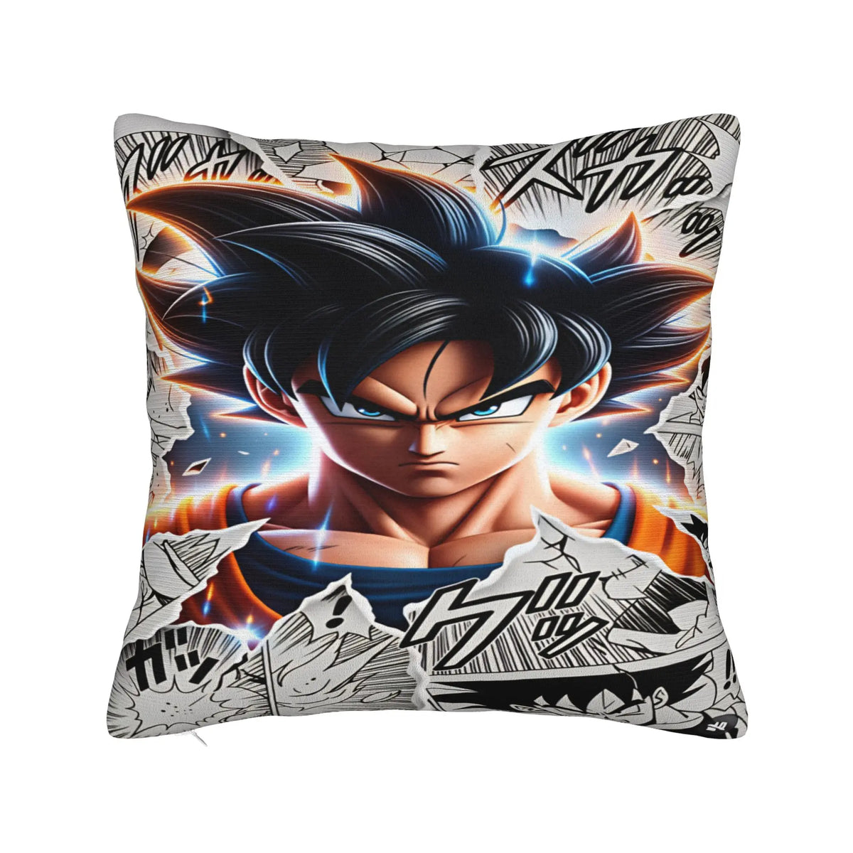 Dragon Ball blue cushion cover - Child Goku on magic cloud