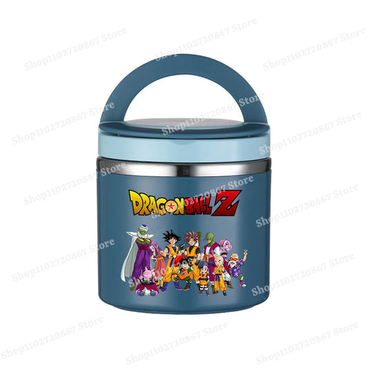 Ronde Blue Dragon Ball Lunch Box - Z logo en groep karakters