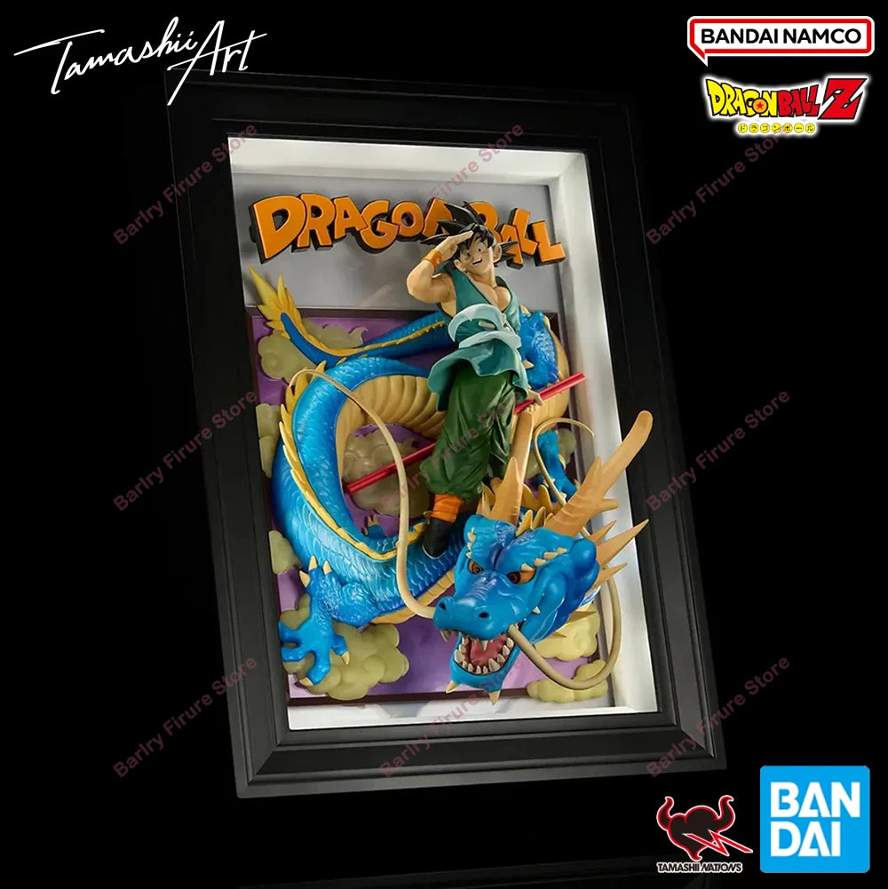 Tableau en relief Dragon Ball - Goku und Shenron blau Tamashii Art