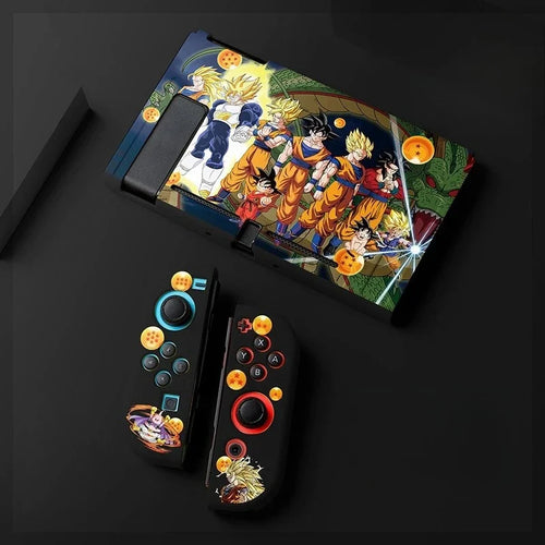 Coque Nintendo Switch Dragon Ball - Goku Super Saiyan et ses transformations