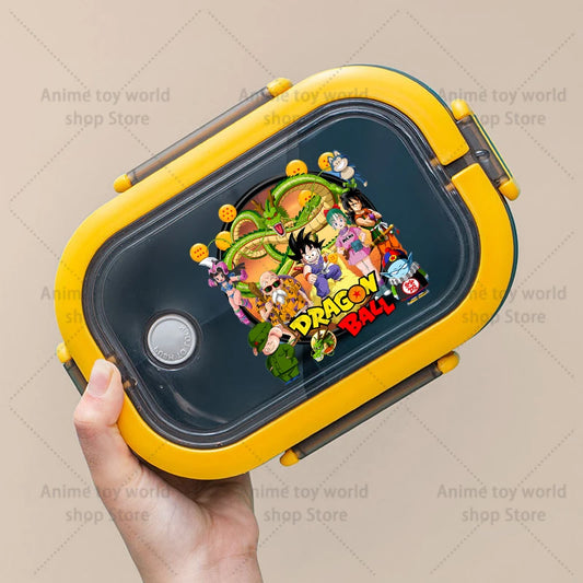Boîte à goûter jaune Dragon Ball - Shenron et les personnages en cercle