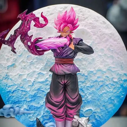 Dragon Ball beeldje - Black Goku Rosé en paars blad voor de maan