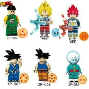 Dragon Ball mini figures to assemble - Saiyan transformations and crystal balls