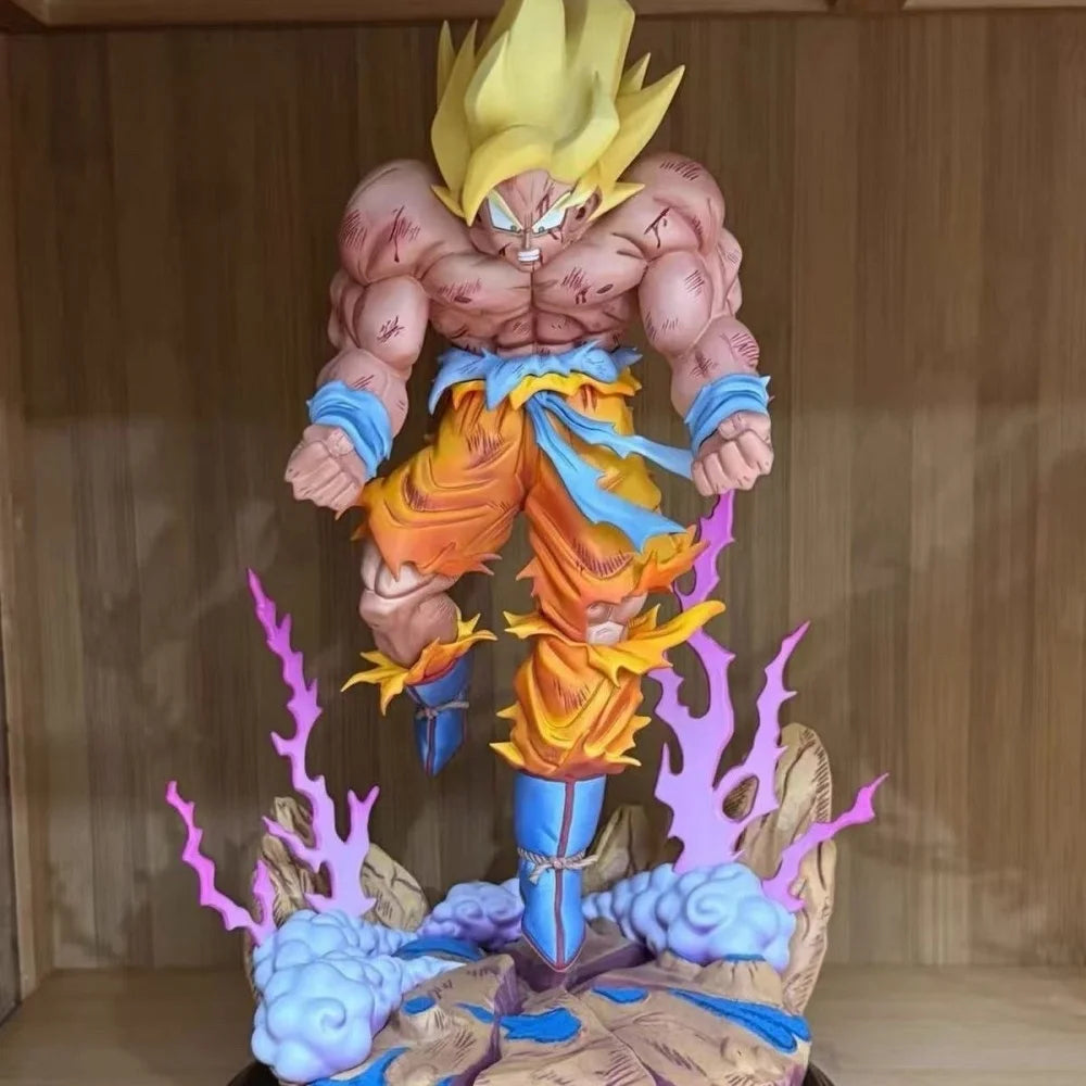 Action figure Dragon Ball - Goku Super Saiyan e aura viola