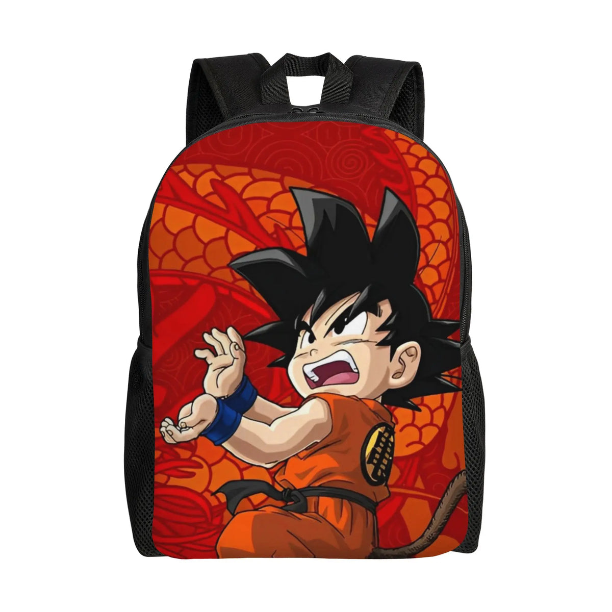 Schwarzer Rucksack Dragon Ball - Goku und Kamehameha ray blue