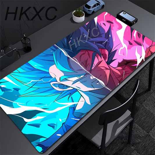 Tapis de souris Dragon Ball - Goku Blue et Black Goku Rosé face à face