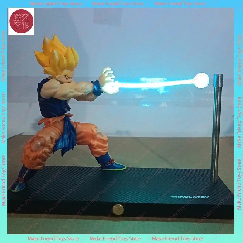 Dragon Ball figurine lamp - Goku Super Saiyan and blue energy ball