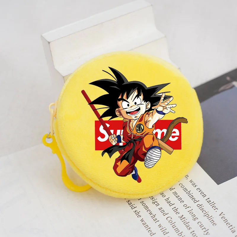 Porte-monnaie rond coloré Dragon Ball Goku et Shenron