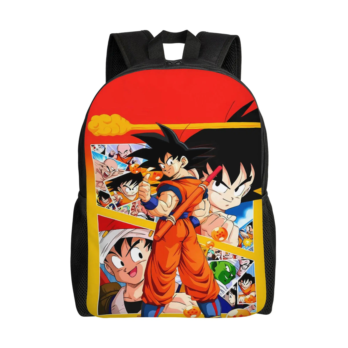 Mochila naranja Dragon Ball - Goku niño sosteniendo una bola de cristal
