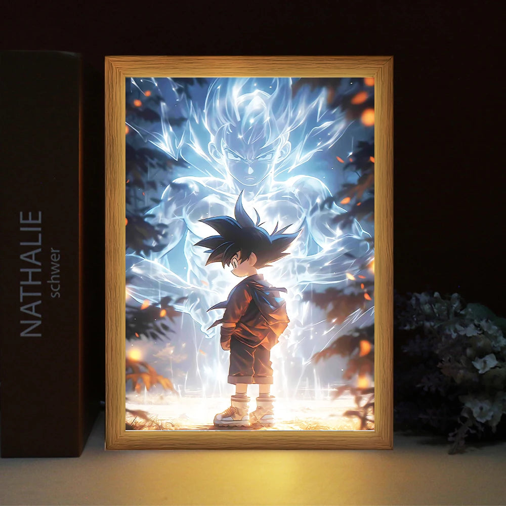 Dragon Ball Lichtrahmen - Goku und Kristallkugeln
