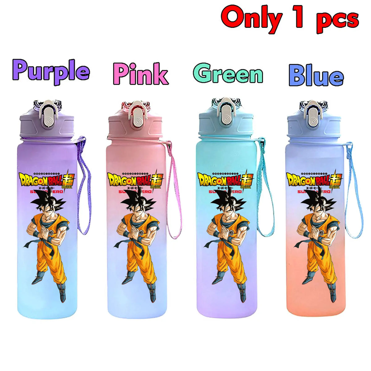750 ml Dragon Ball bottle - Goku Vegeta and Trunks