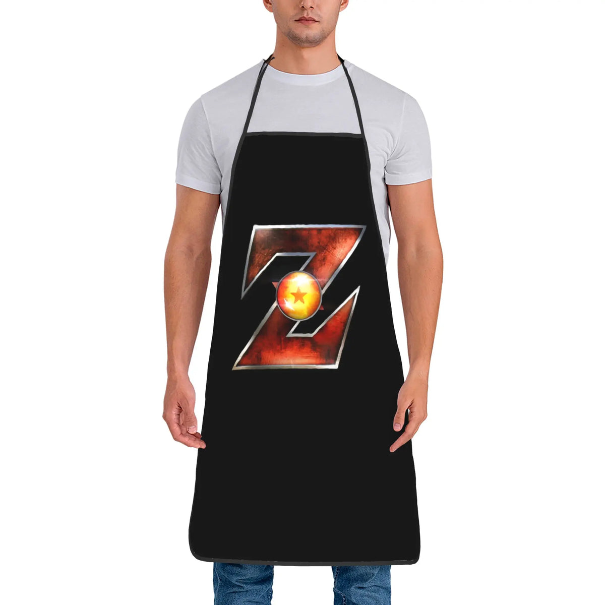 Dragon Ball zwarte schort - letter Z en vier-sterren bal
