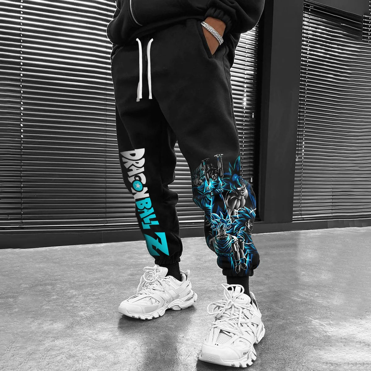 Dragon Ball Joggers - Goku Super Saiyan Blue auf schwarz