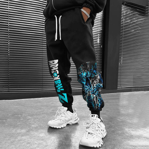 Dragon Ball Joggers - Goku Super Saiyan Blue auf schwarz