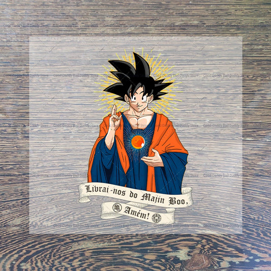 Dragon Ball iron-on transfer - Goku as a saint and orange outfit