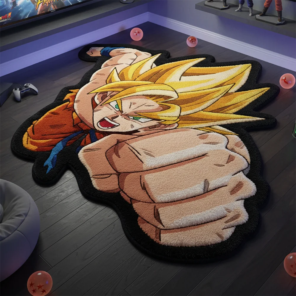 Tappeto sagomato Dragon Ball - Goku Super Saiyan con pugno teso