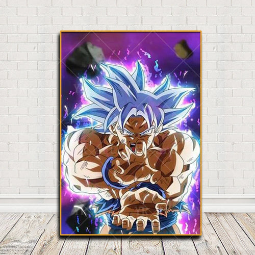 Poster vertical Dragon Ball - Goku Ultra Instinct les mains jointes