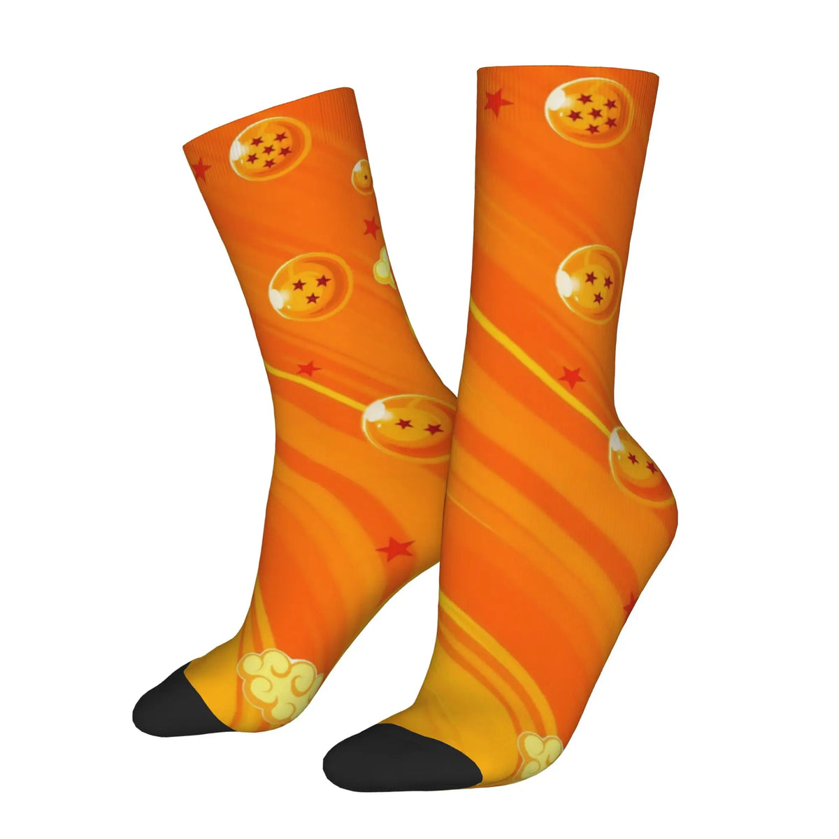 Orange Dragon Ball Socken - Kristallkugeln und Wolken