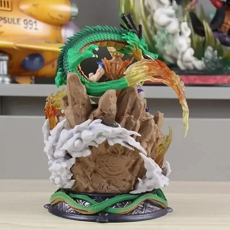 Figura Dragon Ball - Goku Super Saiyan con Shenron enrollado