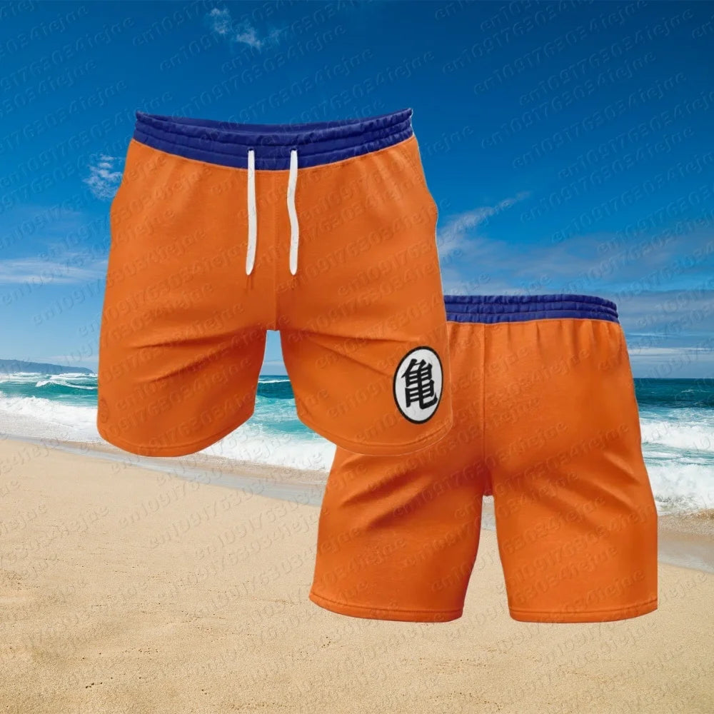 Orange shorts swimsuit Dragon Ball - Goku outfit and Kame emblem